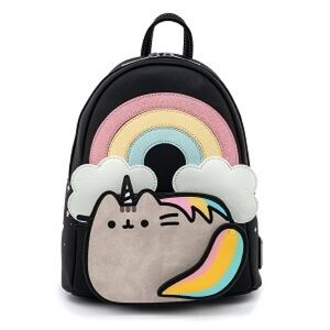 New in bag Loungefly Pusheenicorn Pusheen Rainbow Unicorn Black Mini Backpack